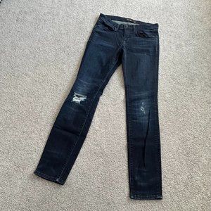 AYR Soft Stretchy Denim RN# 128054 Skinny Whiskered Distressed Sz 27 x 30 - 1G